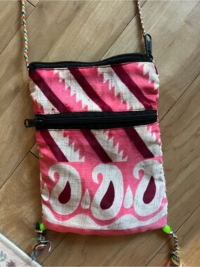 Women’s Pink Patterned Crossbody Bag - Unbranded